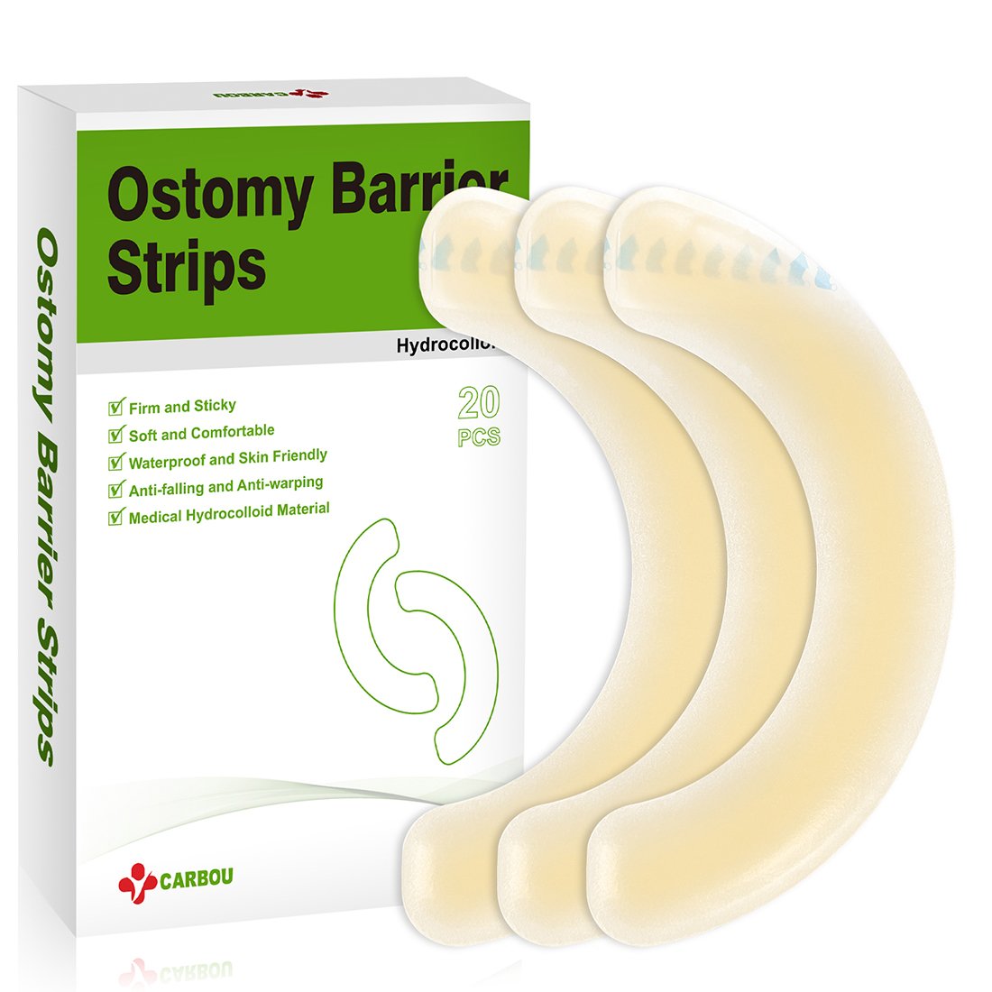 Carbou Ostomy Barrier Strips new 3
