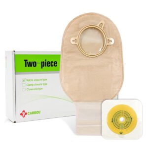 carbou two piece Velcro closure Ostomy bag Set new 7